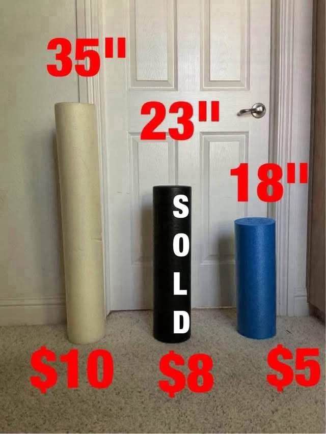 Foam yoga rollers - $10 each
