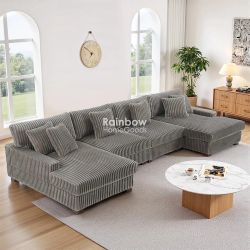 Double Chaise Sectional Sofa Couch
