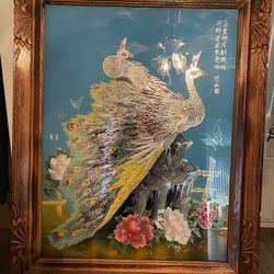 Peacock Mirror Painting 