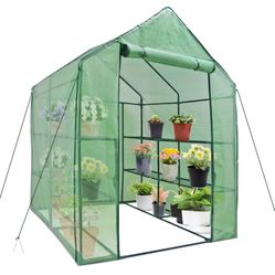 Portable Greenhouse Walk In Green House Outdoor Plant Gardening Year Around