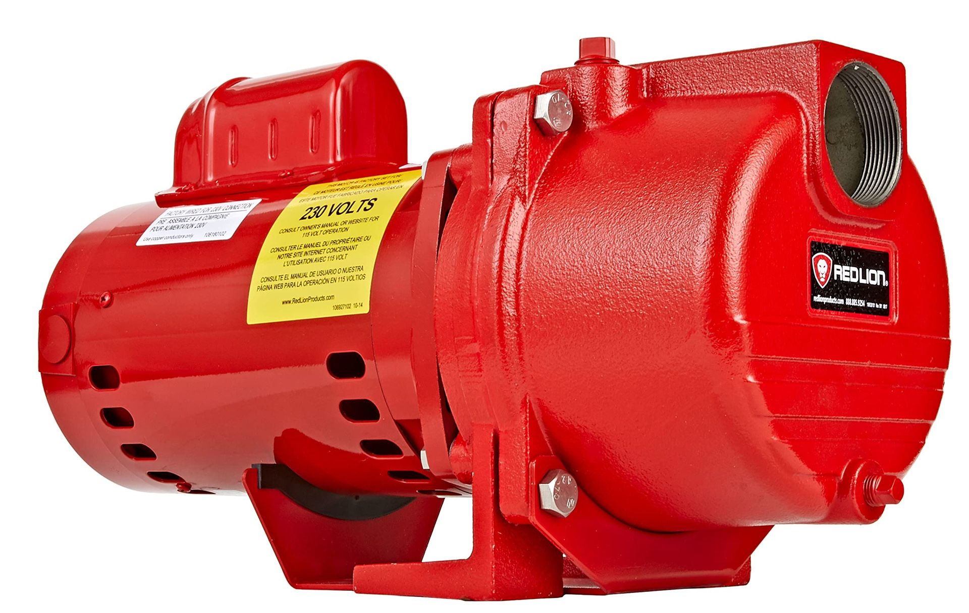 Red Lion RL-SPRK150 115/230 Volt, 1.5 HP, 71 GPM Cast Iron Sprinkler/Irrigation Pump With Thermoplastic Impeller, Red, (contact info removed)1