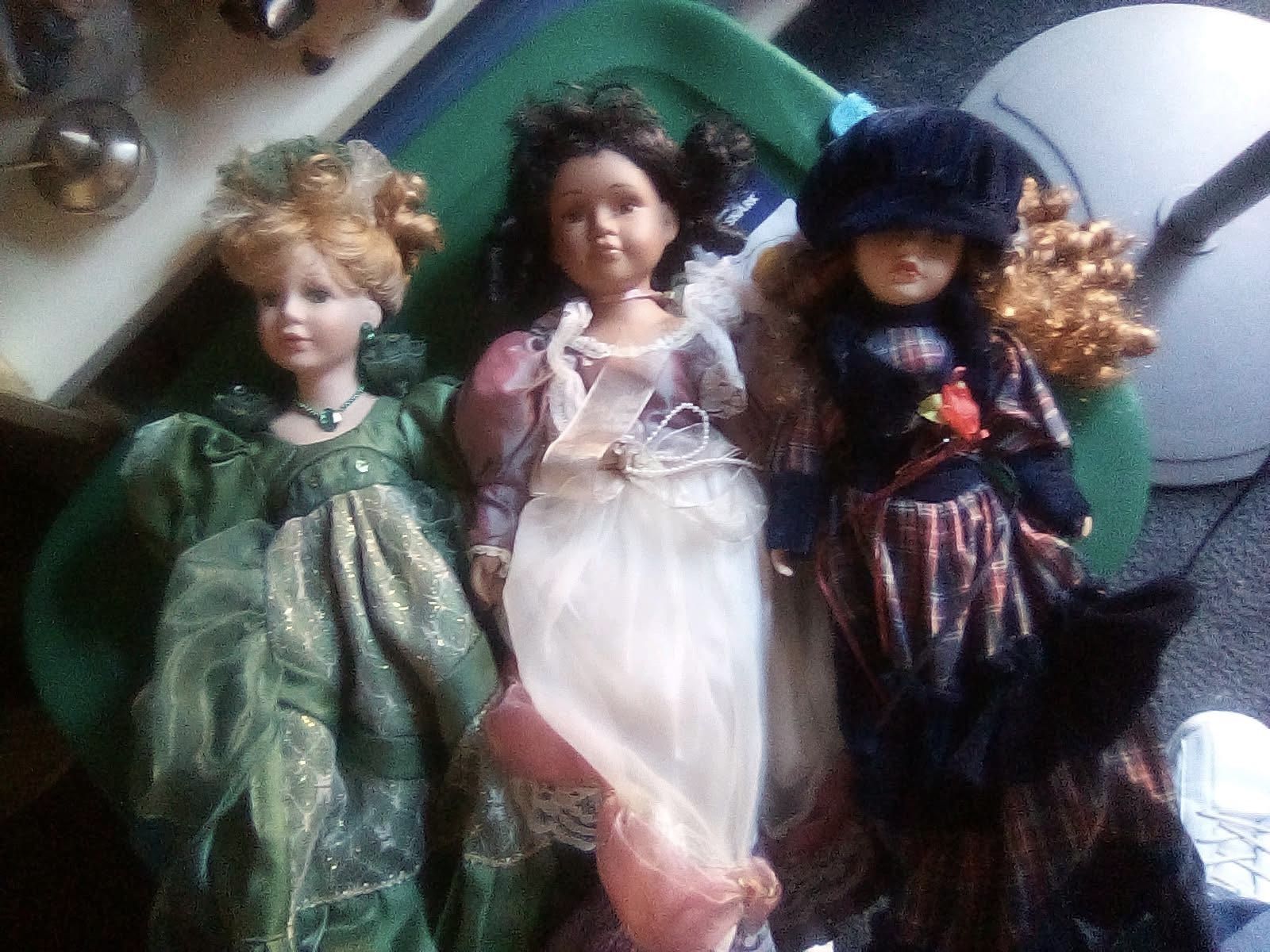 6 Vintage Porcelain Dolls