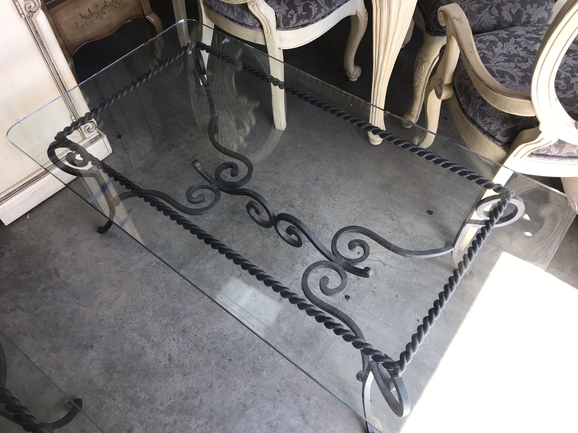 Glass Coffee and end table good condition