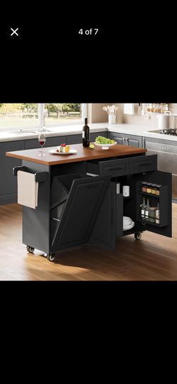 Brand New Rolling Kitchen Island Kart