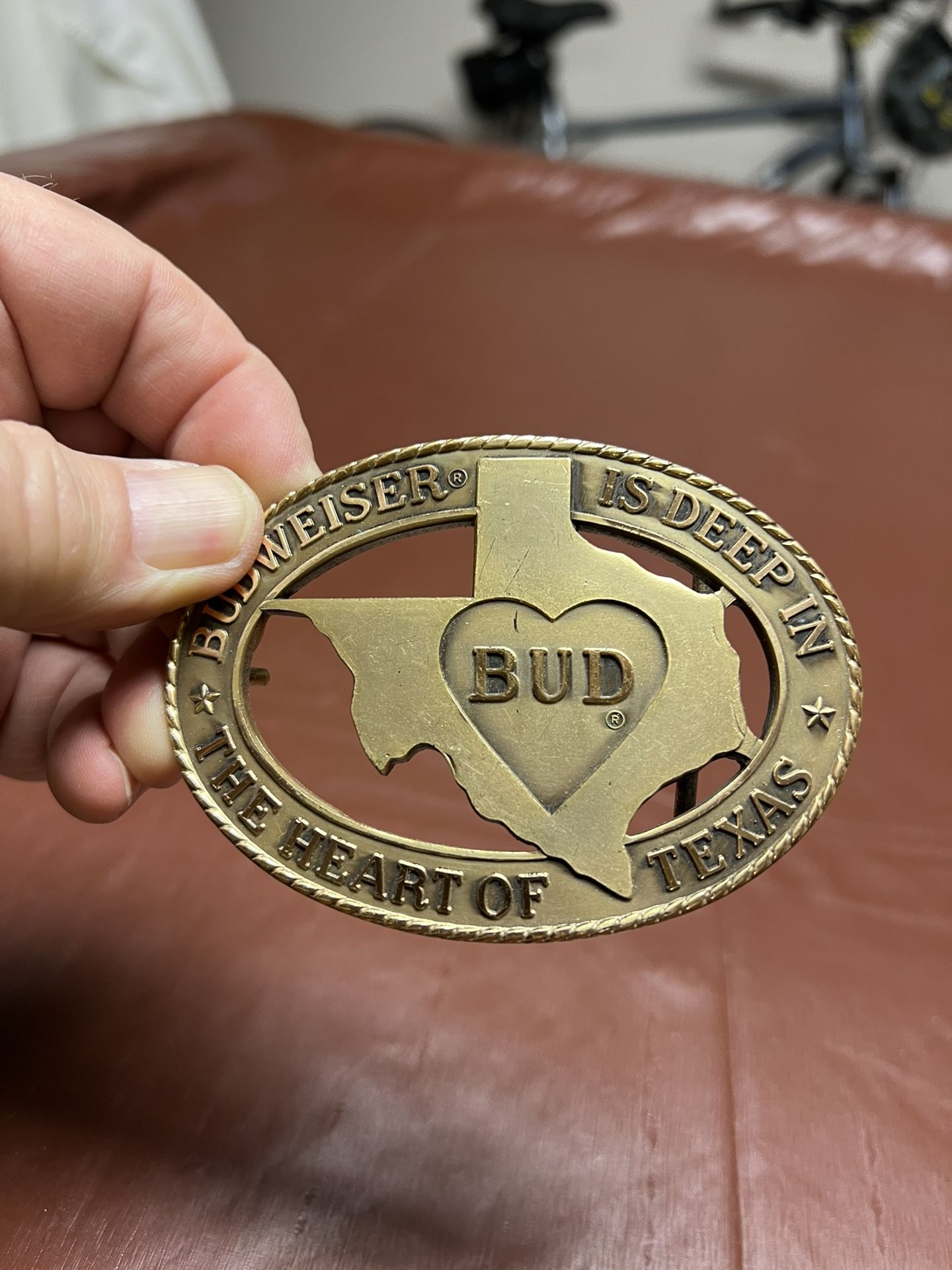 Budweiser “ In The Heart Of Texas “ Belt Buckle