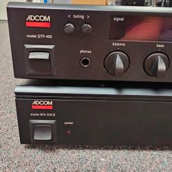 ADCOM GTP-400 Tuner Preamplifier & ADCOM GFA-535 II Power Amplifier Set