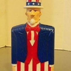 JSNY UNCLE SAM COIN BANK PLASTIC CHARACTER VINTAGE