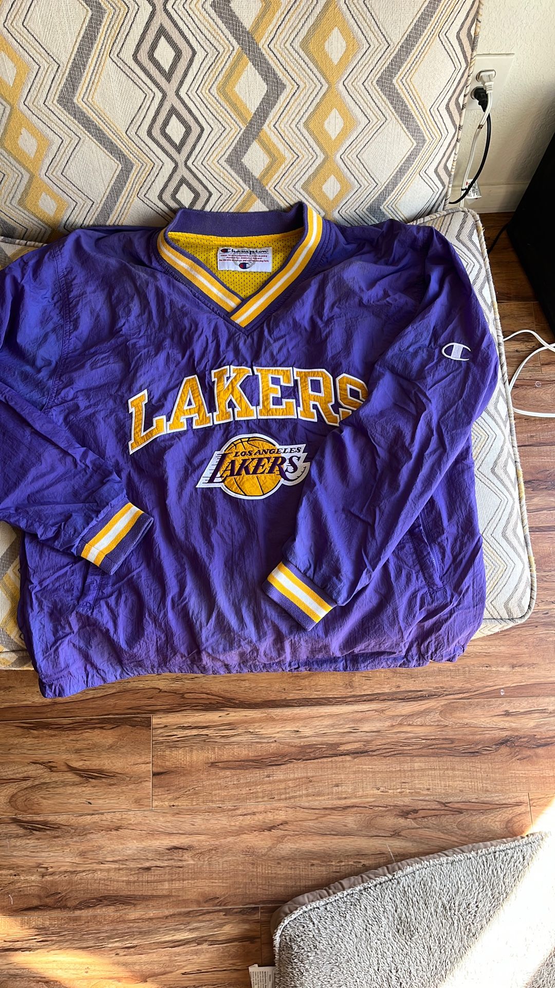 Vintage Reversible Lakers Windbreaker Pullover