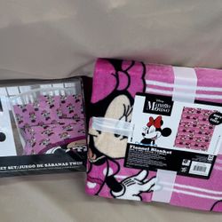Minnie Throw & Sheet Set