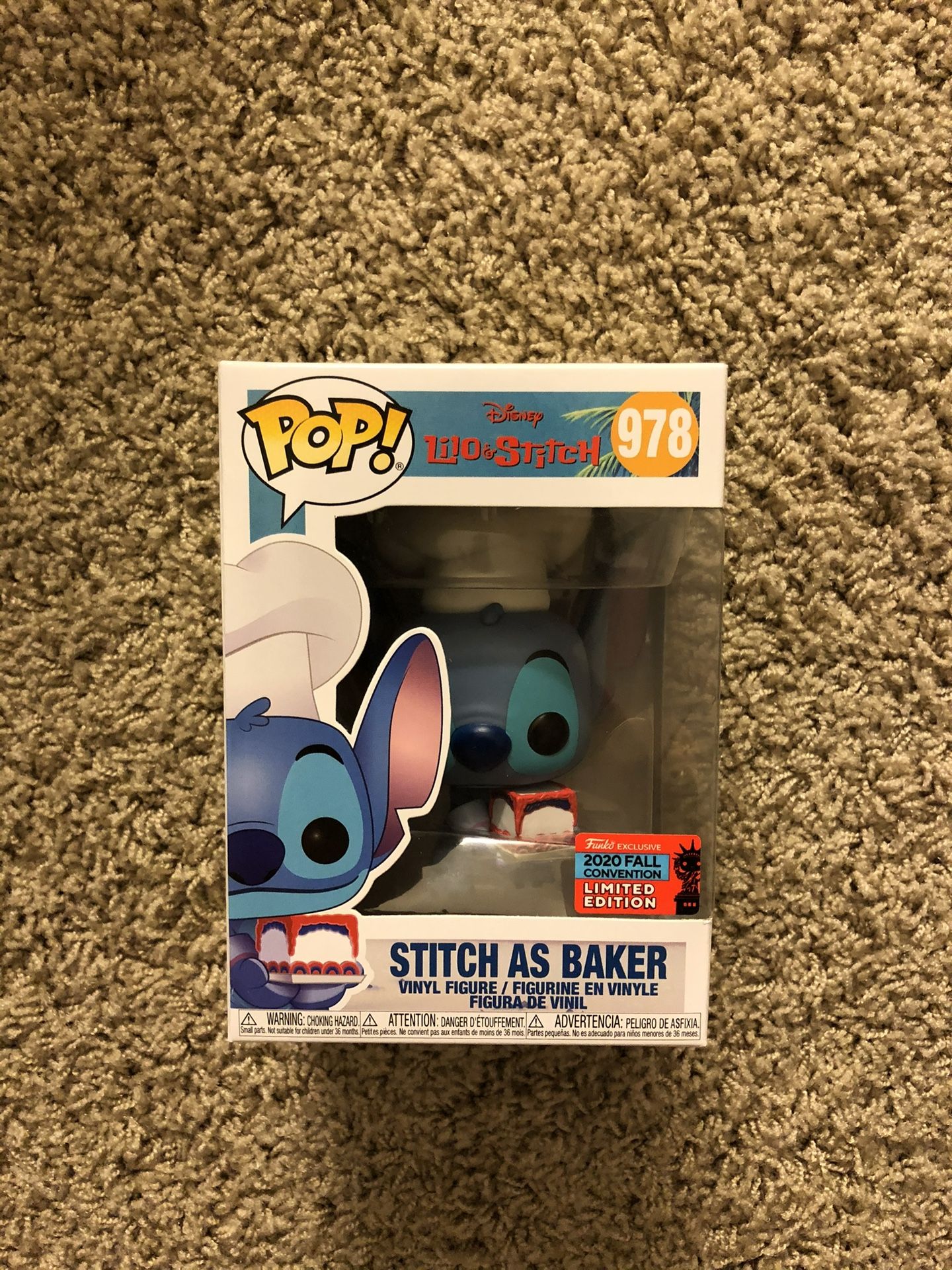 DISNEY STITCH AS BAKER FUNKO POP. FYE EXCLUSIVE.