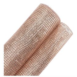 MEEDEE Rose Gold Mesh Ribbon Rose Gold