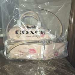 Coach Purse Matching Wallet & Wristlet 