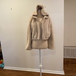 Faux Fur Cream Jacket