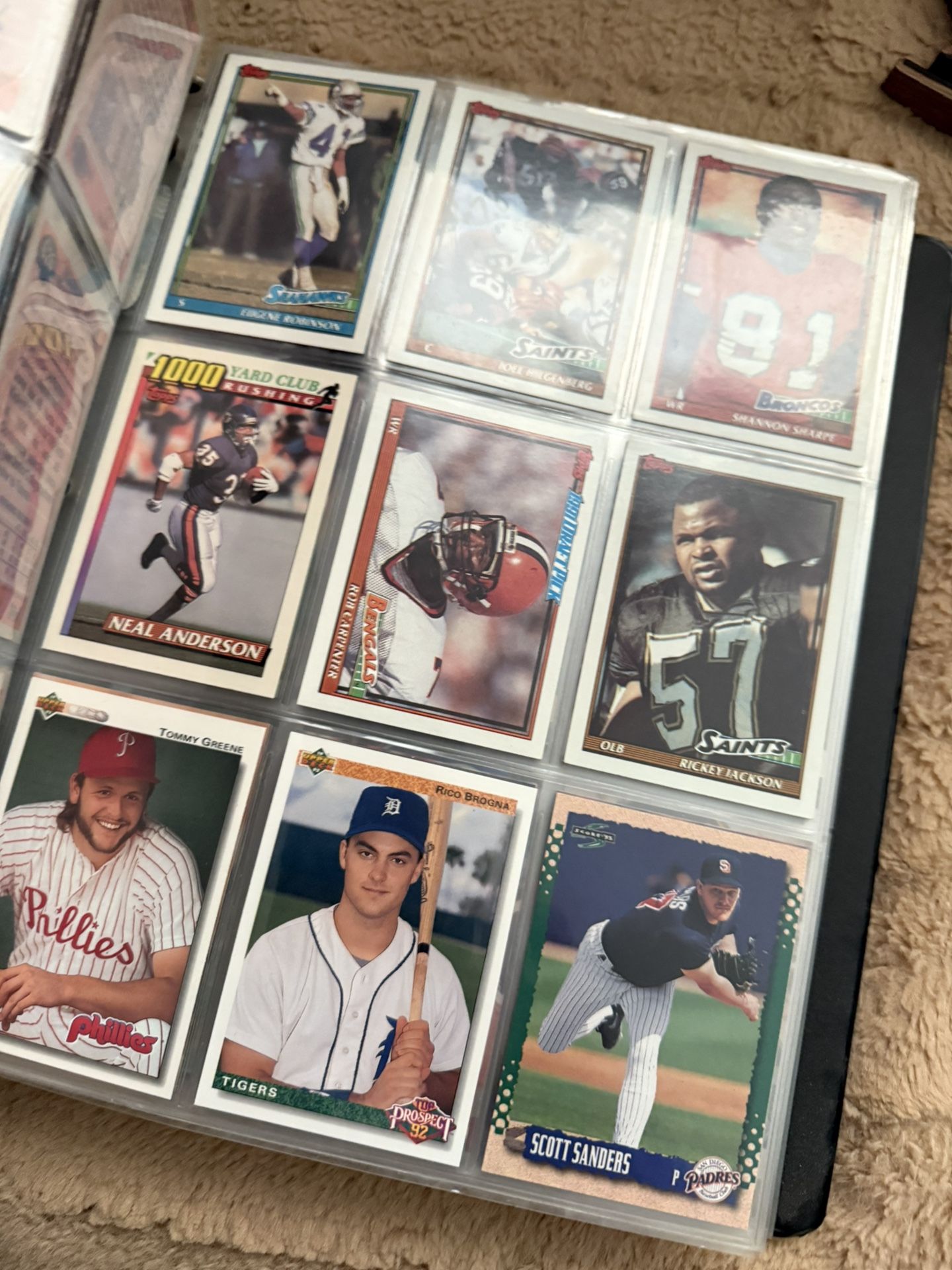 Baseball and Football Cards (5 Binders Worth)