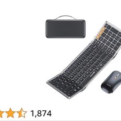 rotoArc Foldable Keyboard and Mouse, XKM01 True Full-Size Folding Keyboard Mouse Combo