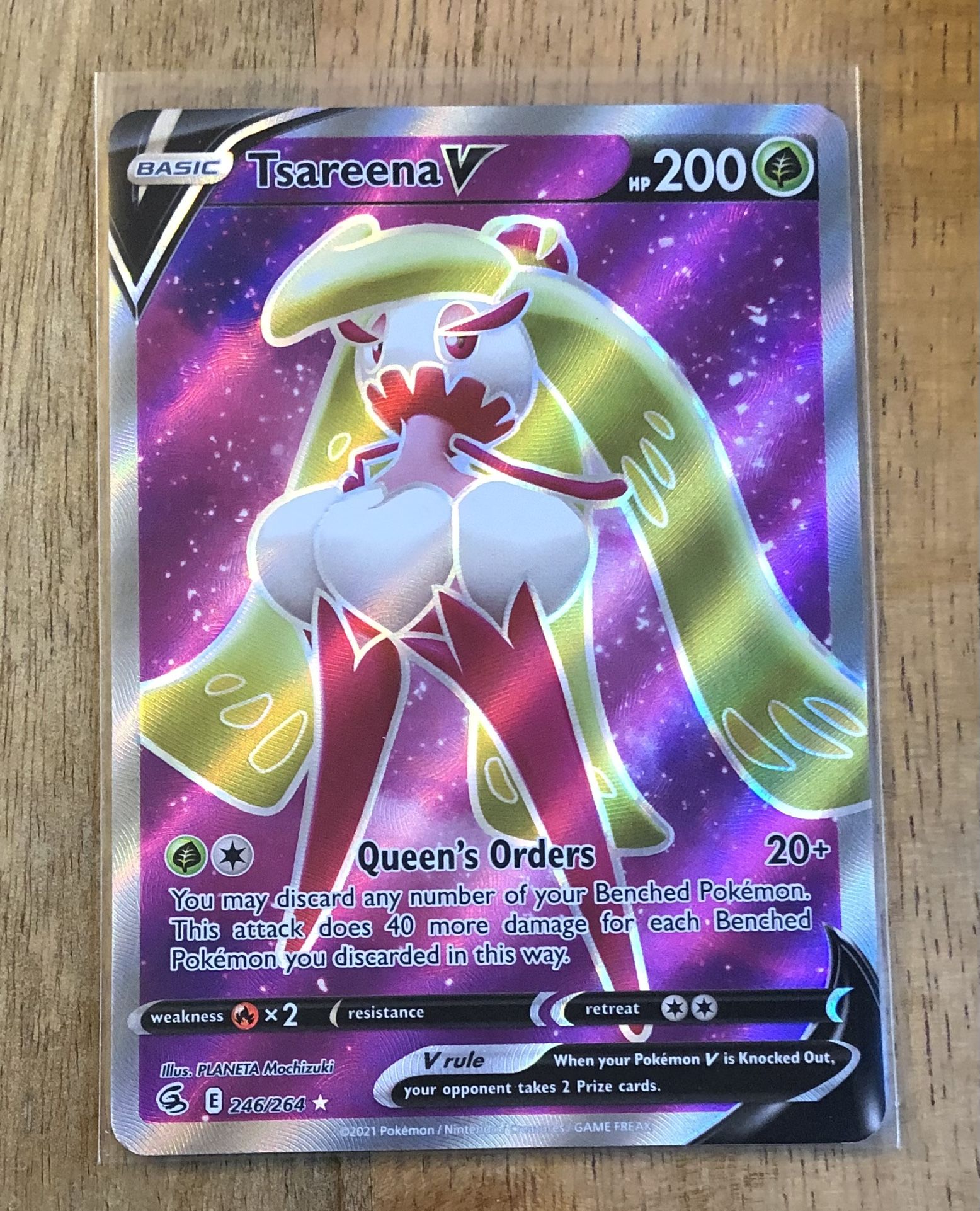 Pokemon Fusion Strike Tsareena V Full Art Ultra Rare #246/264