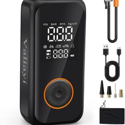 Tire Inflator Portable Air Compressor,150PSI Car Tire Inflator with Pressure Gauge,Air Pump for Car Tires with LED Lights,Pump Tire Inflator for Car,B