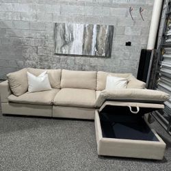 Beige Cloud Sectional (New In Box)