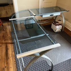 Metal & Glass Desk