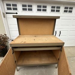 Workbench With Pegboard 