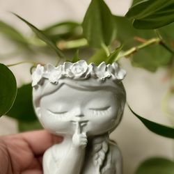 Handmade Ceramic Girl Head Vase