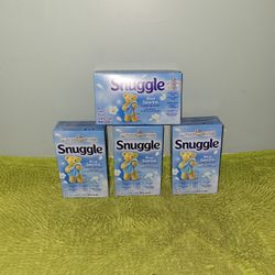4 Box 80 Dryer Sheets Snuggle Blue Sparkle