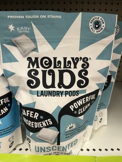 Mollys Suds. Laundry Powder And Pods. $9ea