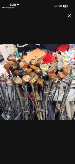 Large Collection of Vintage persimmon Wood Golf Clubs - Ping, MacGregor, Wilson