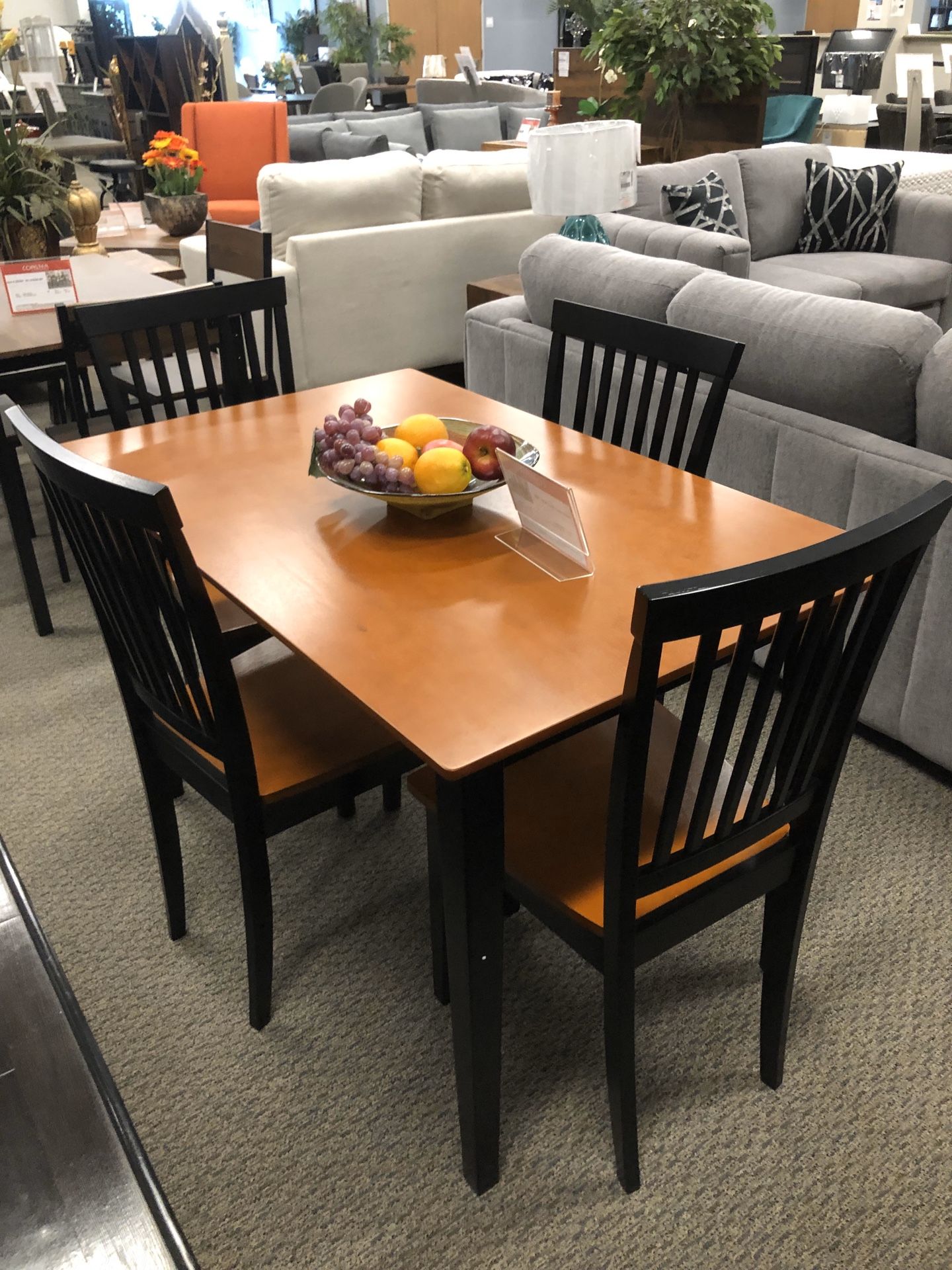 5-Piece Dining Set Tobacco And Black