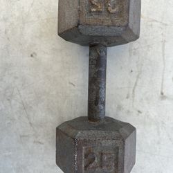 Cast Iron 25lbs Dumbbell 