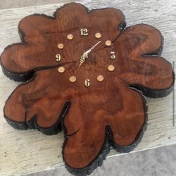 Vintage Cypress Clock W/ Pennies on face