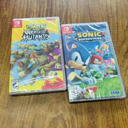 $35 Each - $60 for Both - TMNT - Sonic - Nintendo Switch Games 