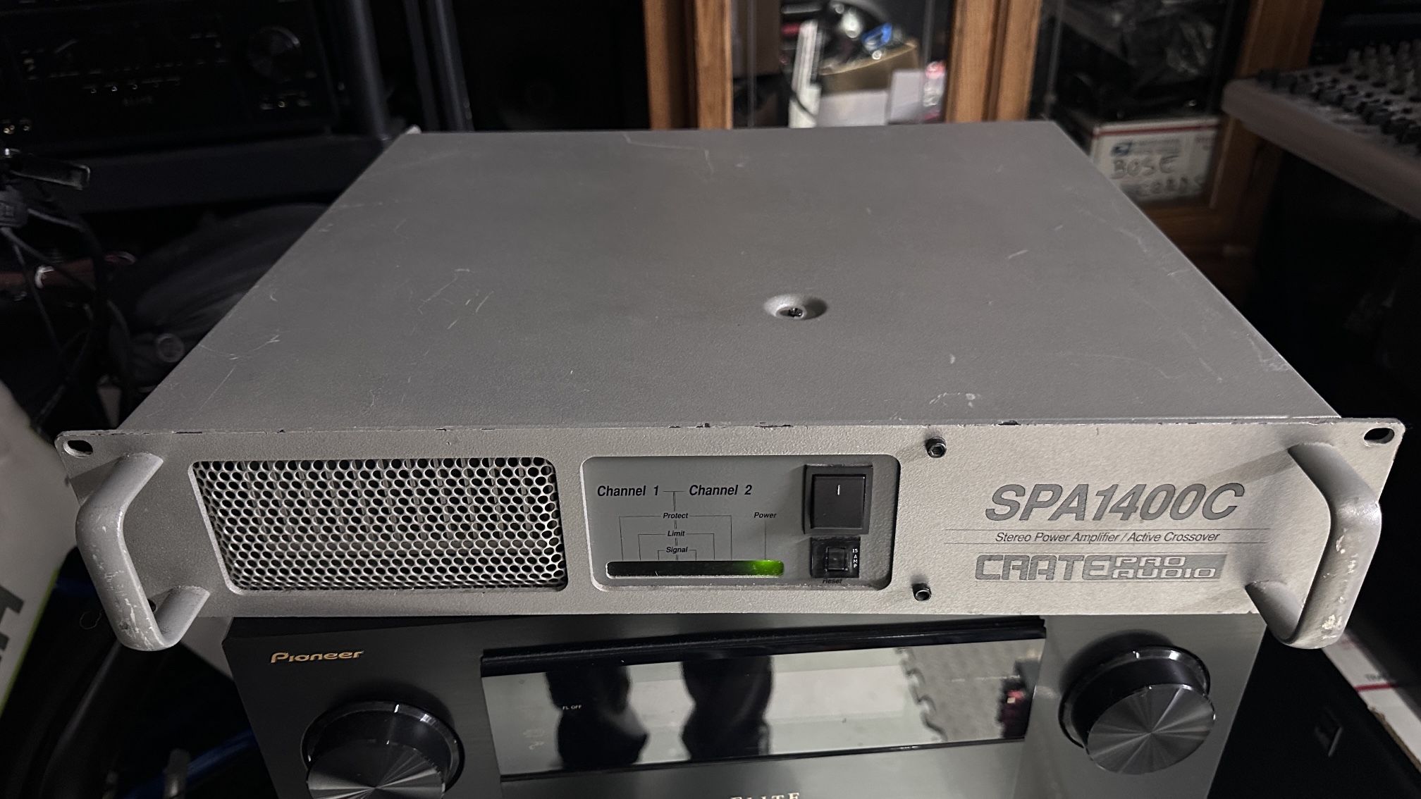 CRATE SPA 1400 STEREO POWER AMPLIFIER USED GREAT SHAPE HEAVY CONSTRUCTION