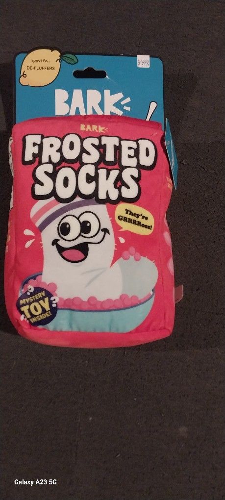 Frosted Socks Dog Toy New