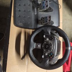 Logitech Racing Wheel And Pedals For Xbox
