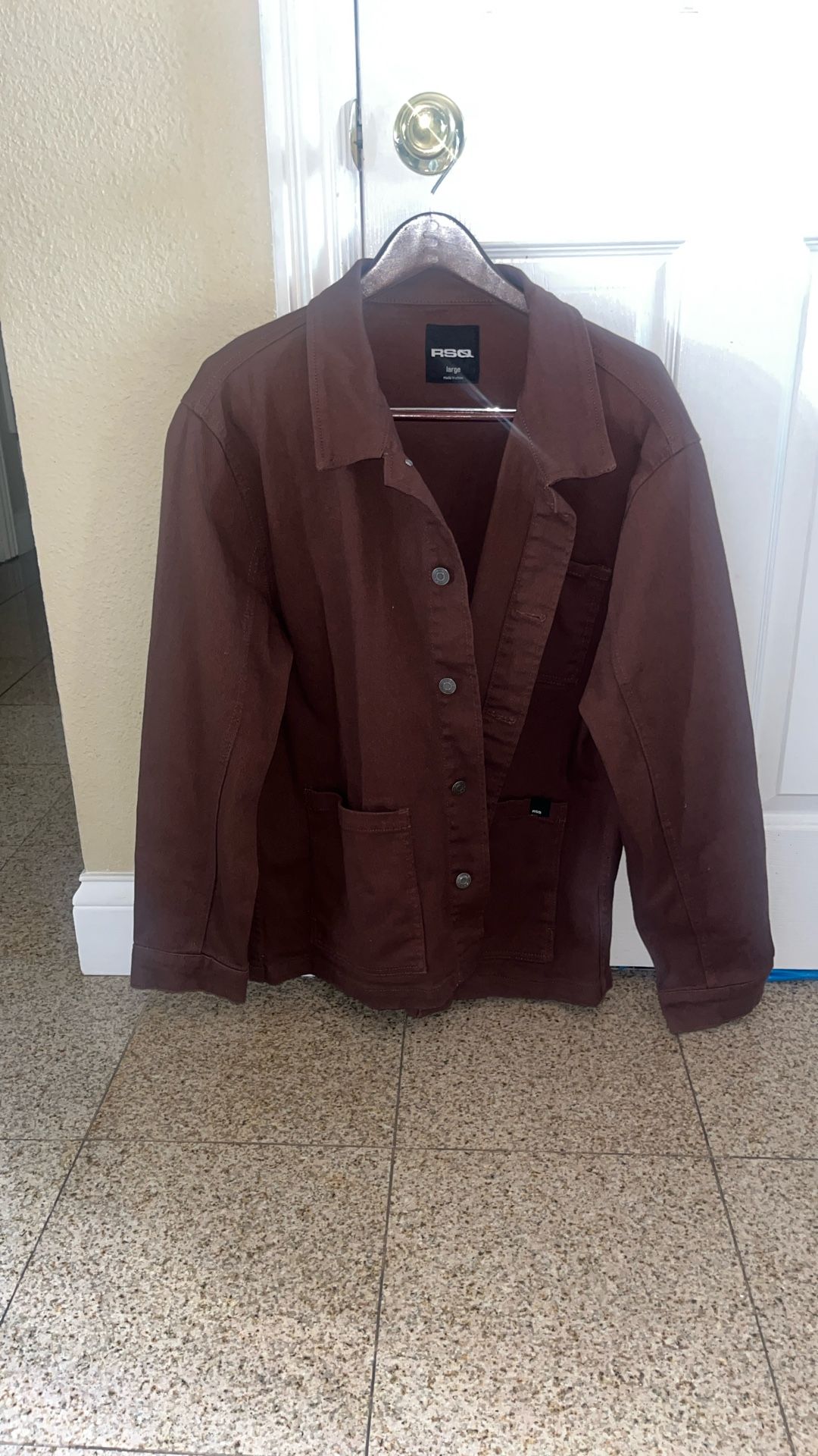 Men’s RSQ Denim Jacket Size Large Fall Nice