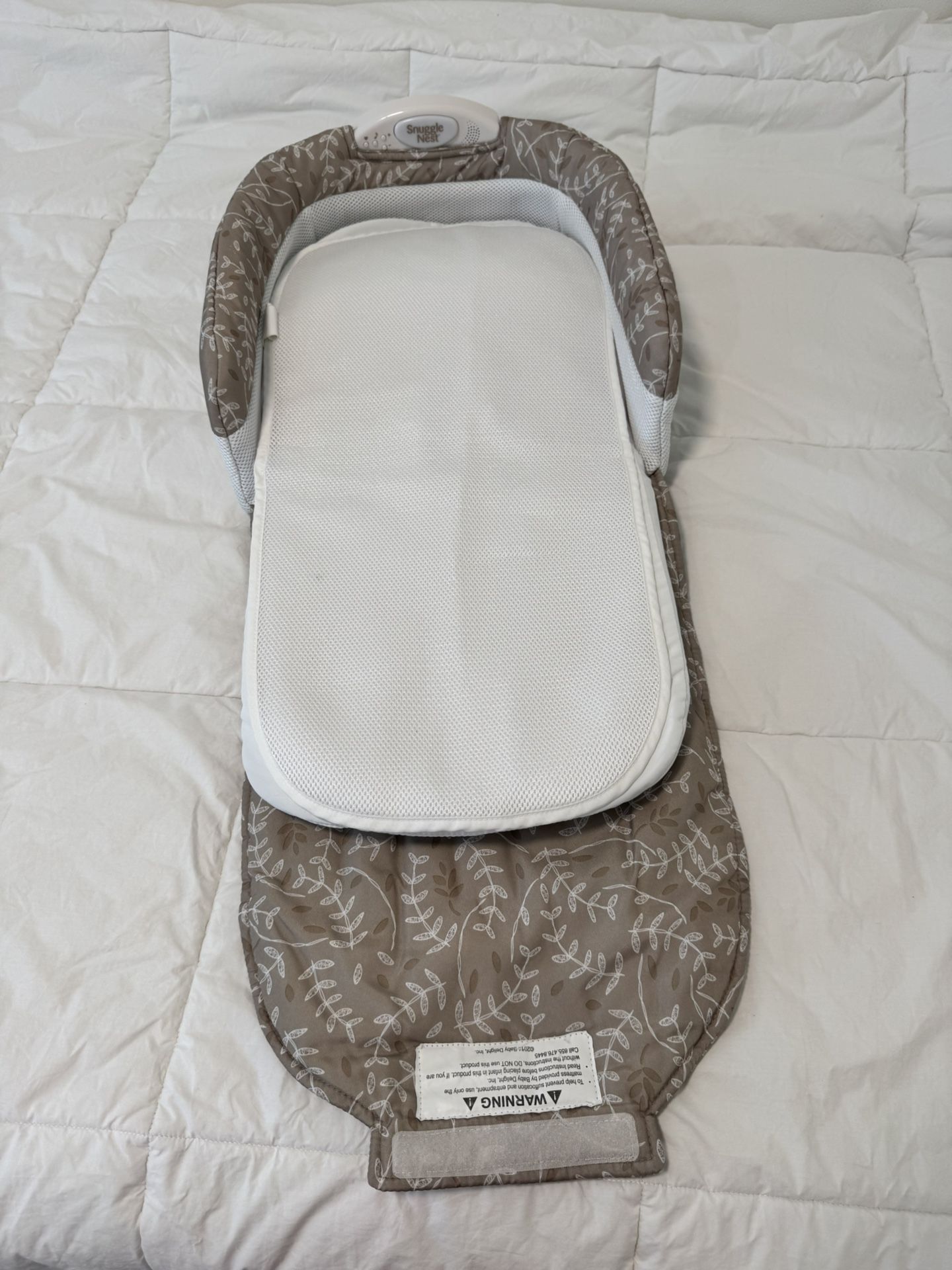 Snuggle Nest Portable Infant Lounger – With Music, White Noise & Night Light, 0-4months