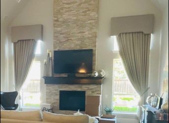 Window Treatment (2 Sets Of Drapes,and Valences