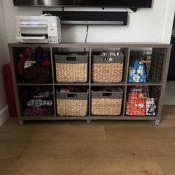 8, 11in Cube Bookshelf Console Table 