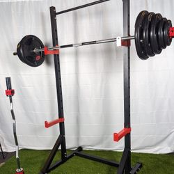 Squat Rack , Adjustable Bench , Weight Bench , Olympic Barbell , Rubber Weights Gym Equipment 