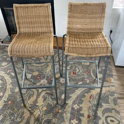 IKEA Wicker Bar Stools