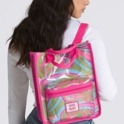 VANS  Barbie Mattel Backpack Womens Limited Edition NWT Pink Green  012025