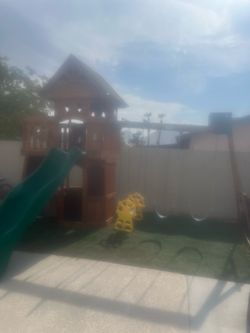 Large Wooden Playset / Playhouse – New Swings – $500 OBO