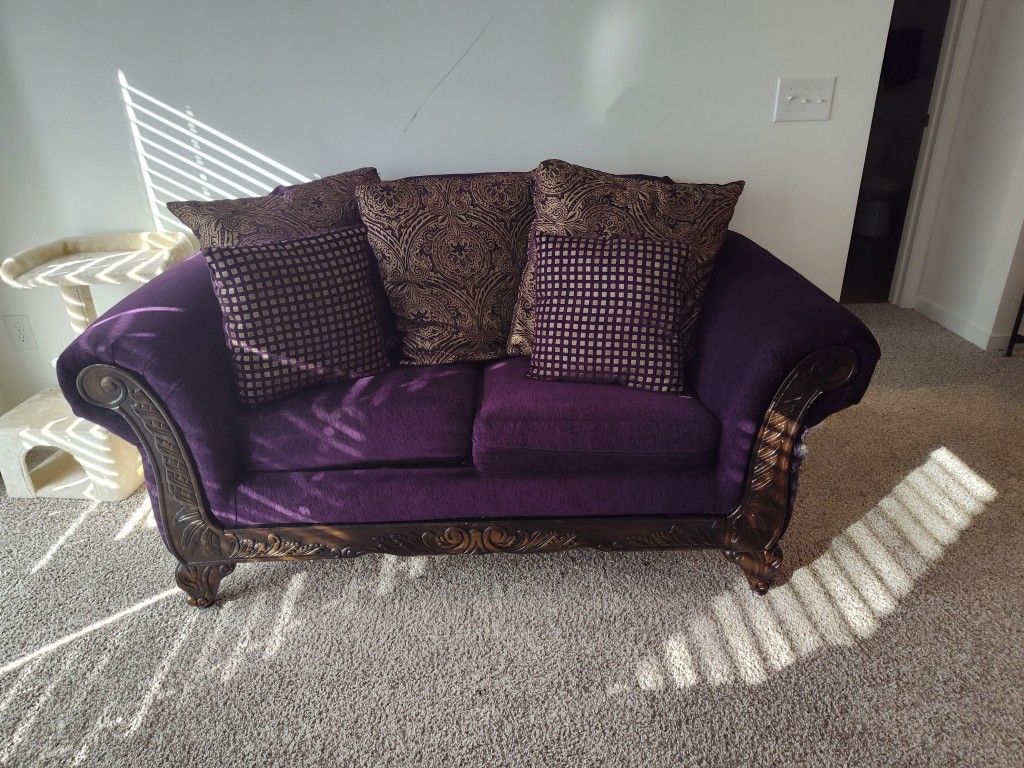 Purple And Gold Couch