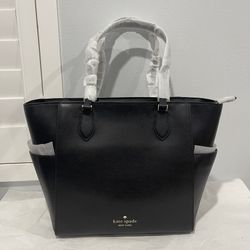Kate Spade Madison Laptop Tote black leather shoulder bag carryall *** NEW***