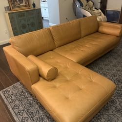 Article - Sven Charme Tan Left Sectional Sofa