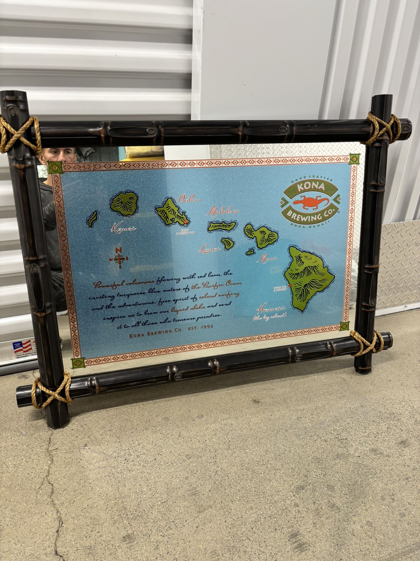 Kona Brewing Company Huge Bar Mirror New