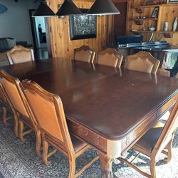 Wooden Pool Table/ Dining Table