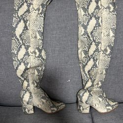 Thigh High Snake Boots 