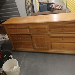 Bed I'm Set King Bed Frame Dresser  With Mirror 